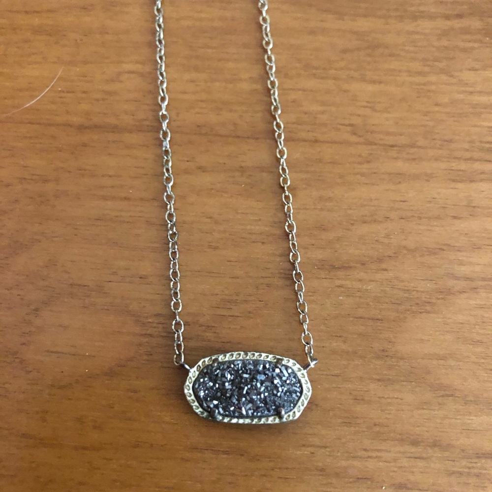 Kendra Scott charcoal stone necklace